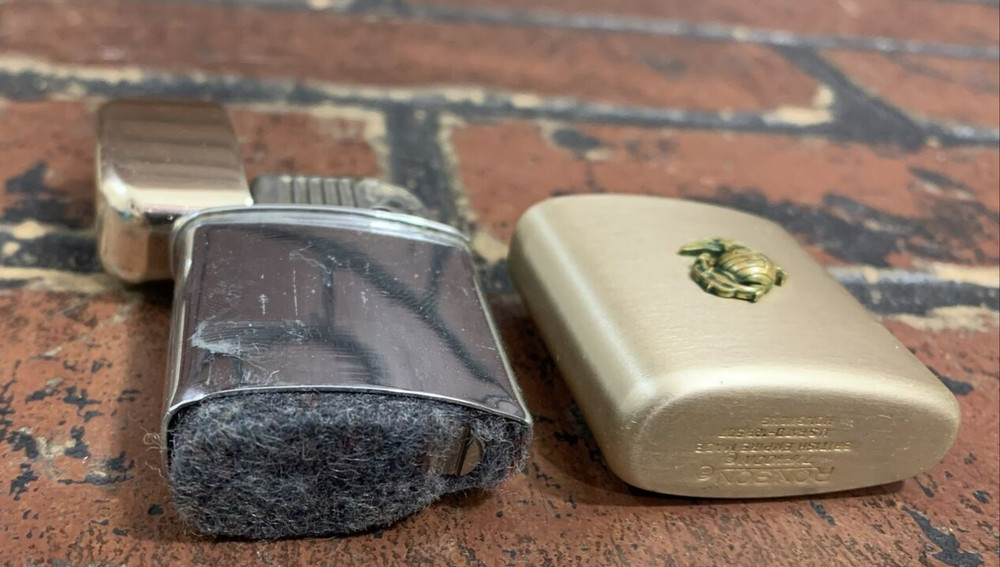 Ronson Typhoon lighter US Marines Vintage