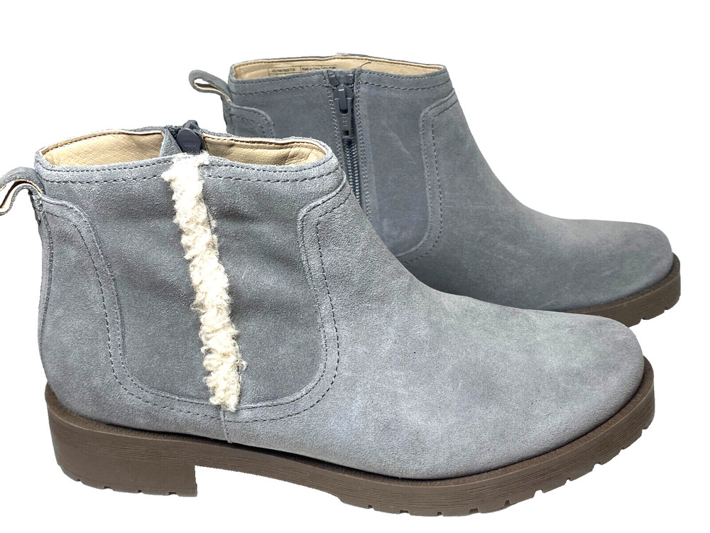 Vionic Aslynn Size 9 Gray Water-Repellent Suede Lug Boot