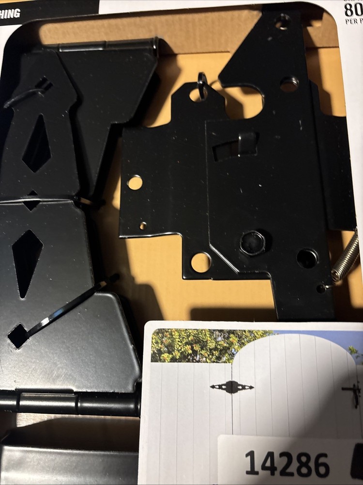 Everbilt Post Latch Gate Set Black 1002316523