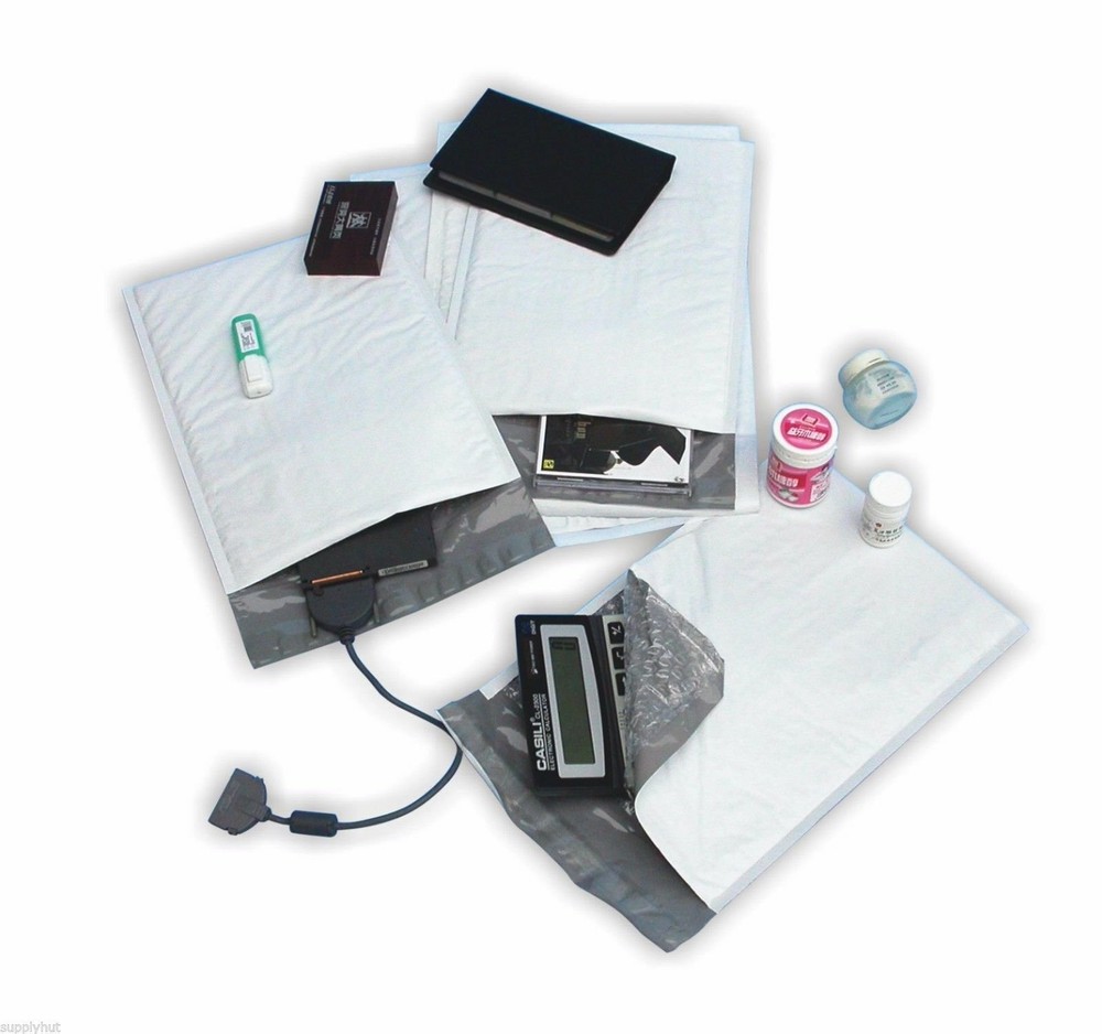 100 #000 4x8 Poly Bubble Padded Envelopes Mailers Shipping Case 4"x8"