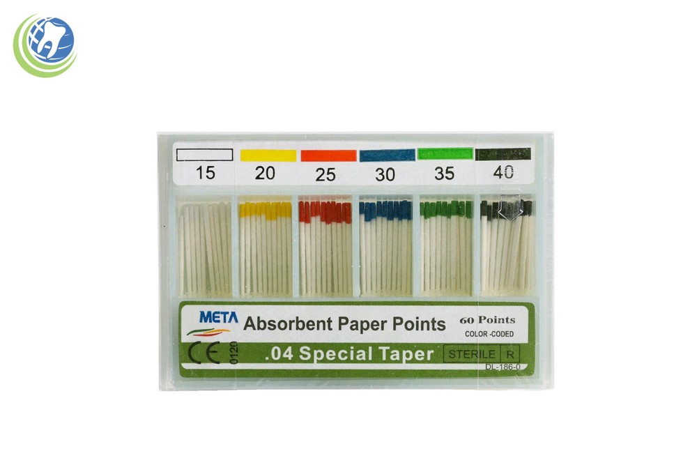 Paper Points .04 Taper #15-40 Sterilized Endodontic Root Canal Obturation 60/Box