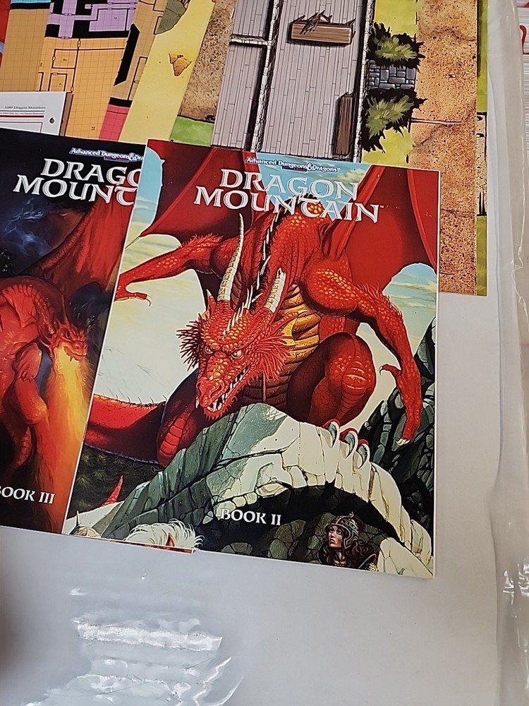 1993 TSR Advanced D&D Dragon Mountain Complete Beautiful