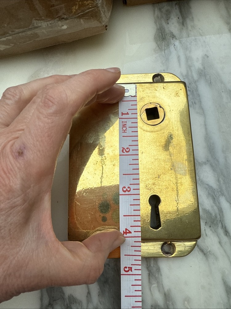 Antique Brass Rim Lock And Keep