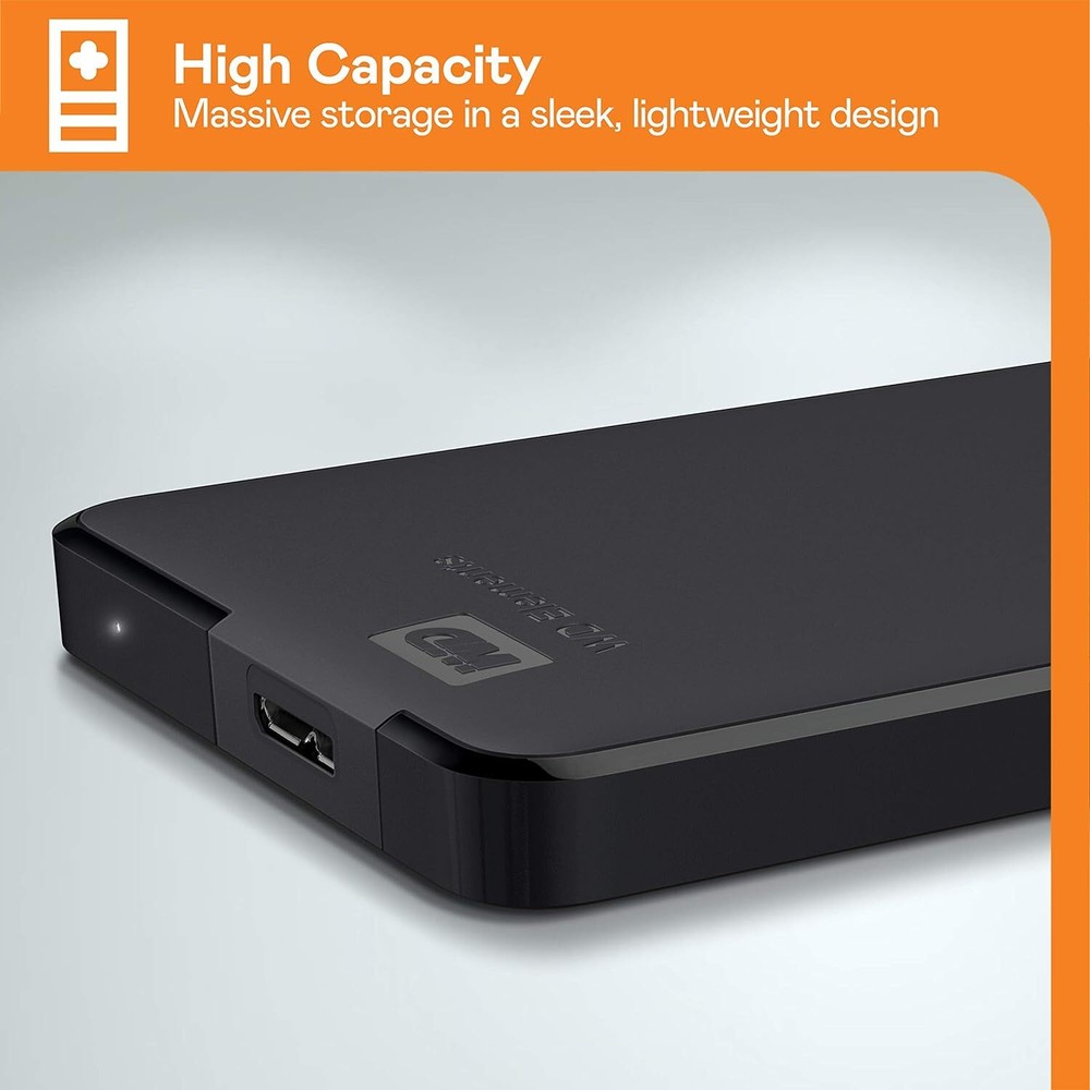 WD 2TB Elements Portable External Hard Drive HDD USB 3.0 PS4 & Xbox - Black
