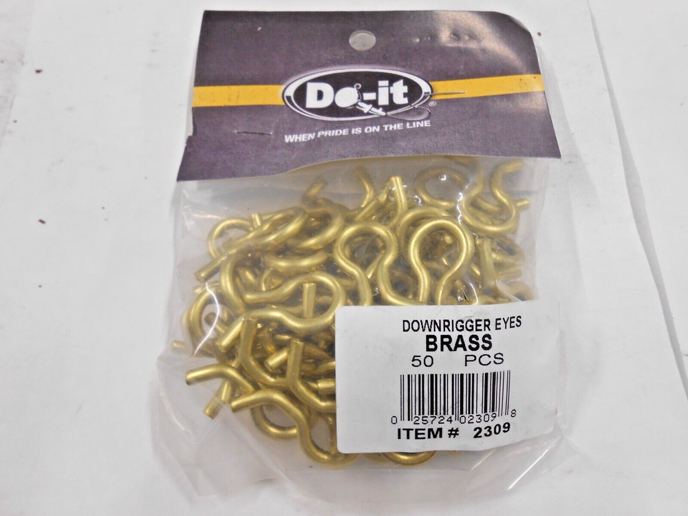Do-It # 2309 Down Rigger Brass Wire Sinker Eyes 50 ct