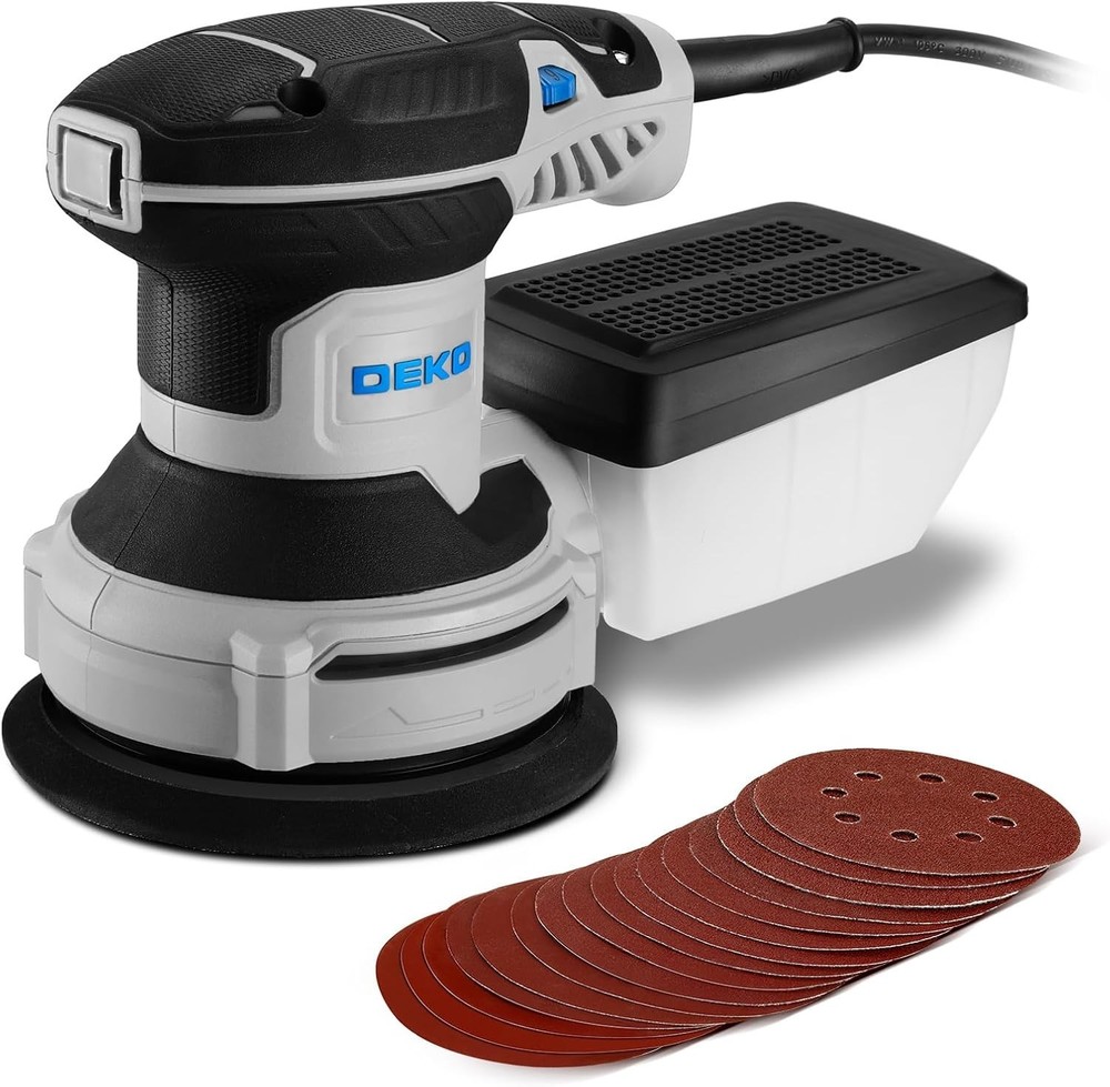 5” Electric Orbital Sander: 6 Variable Speeds & Enhanced Dust Collection System