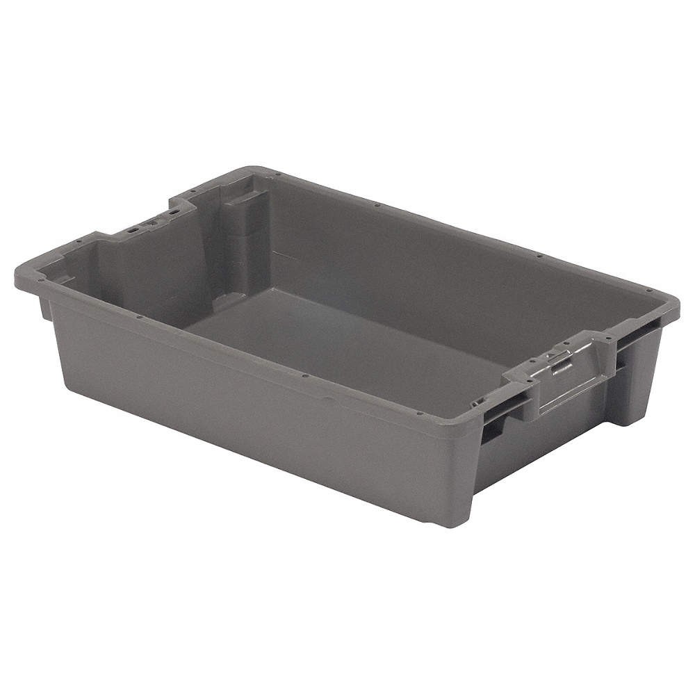 ORBIS GS6040-13 Grey Stack and Nest Ctr,Gray,Solid,Plastic 10E136