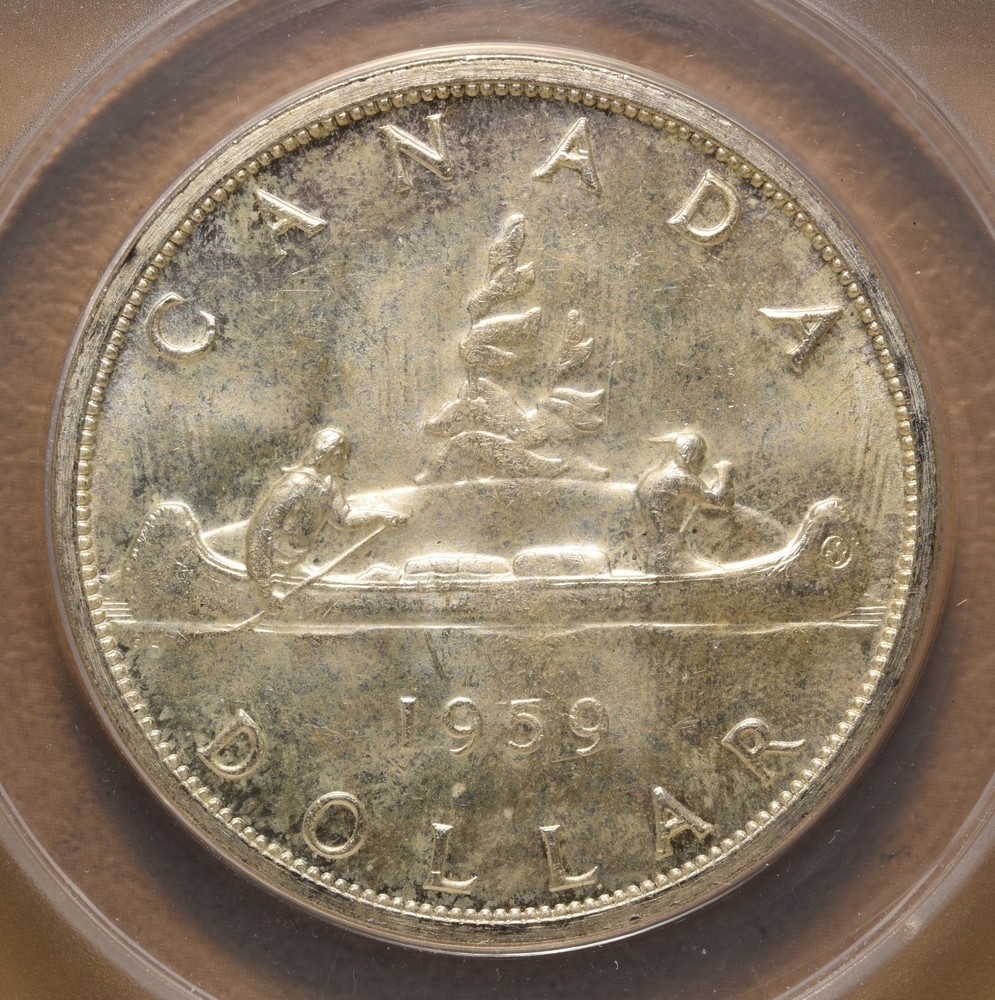 1959 Canada Silver Dollar ANACS MS64