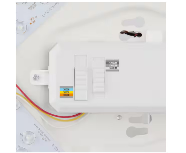 Commercial Electric 15" Matte Black LED Ceiling Flush Mount Adjustable CCT