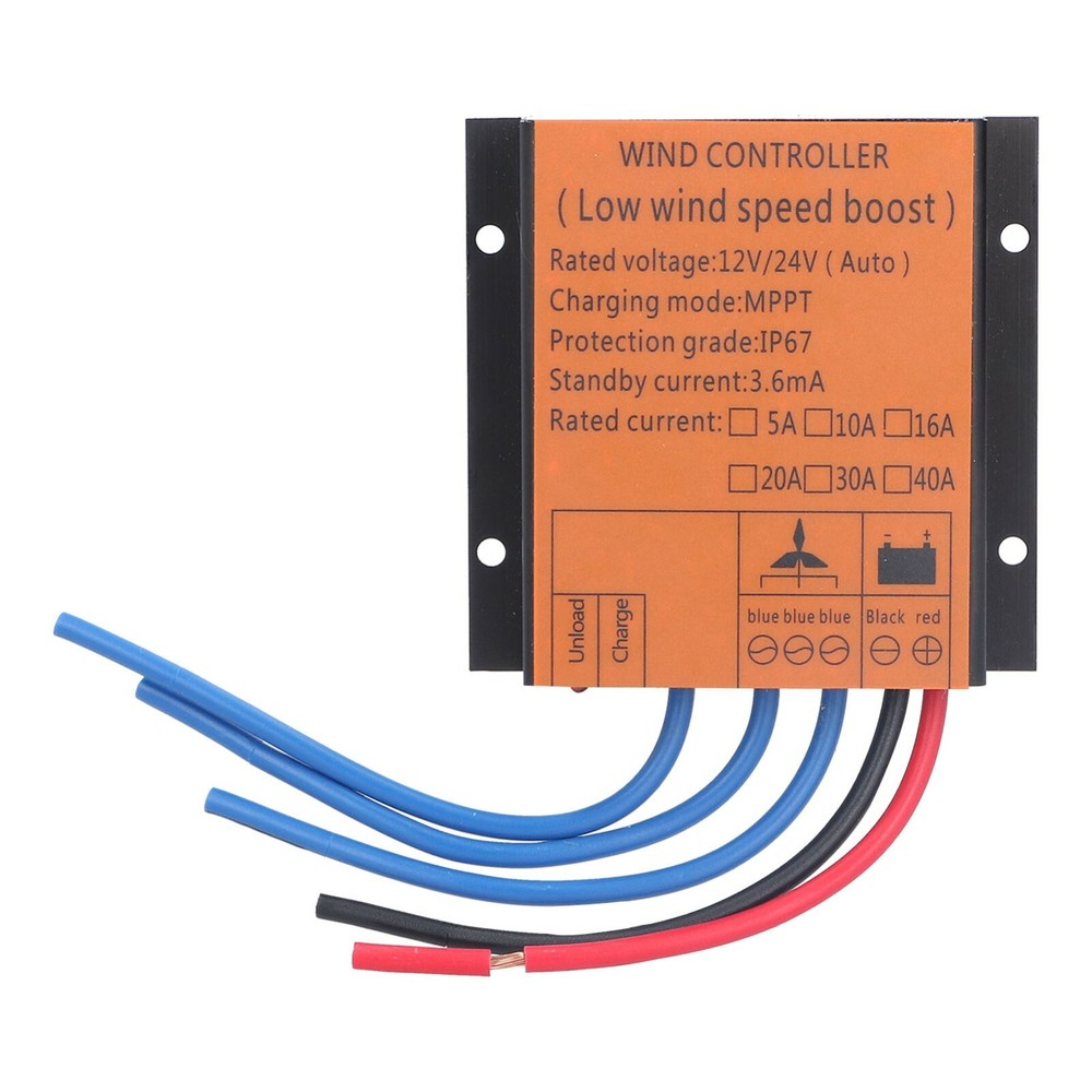 12V 24V AUTO Match Boost Wind Turbine MPPT Charger Controller Regulator 800W US