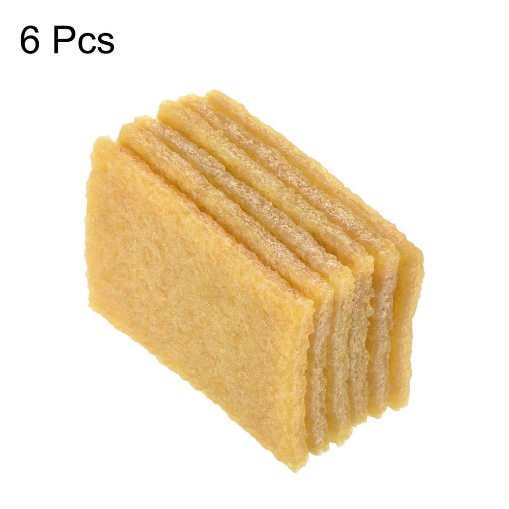 6pcs 70x50x7mm rectangle adhesive remove cleaning tool, yellow