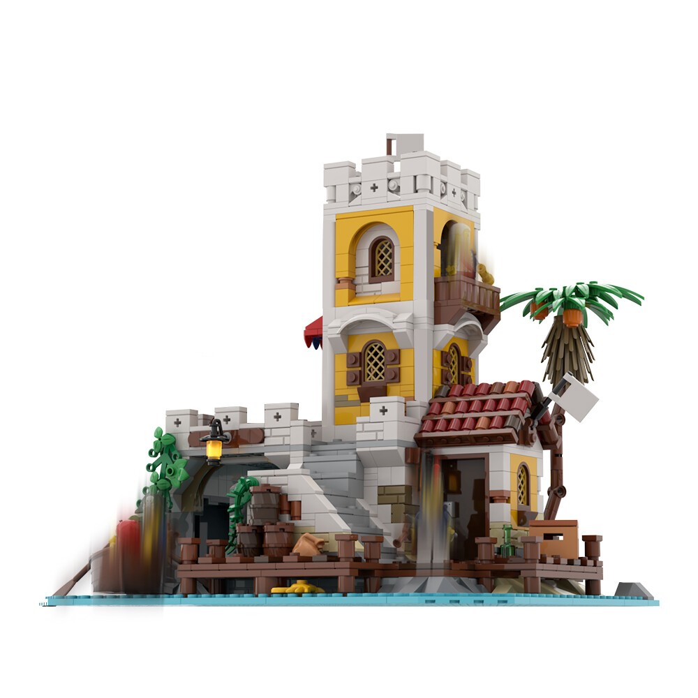 Compatible Modular Outpost Model 1205 for 6263 Remastered Version Build Moc