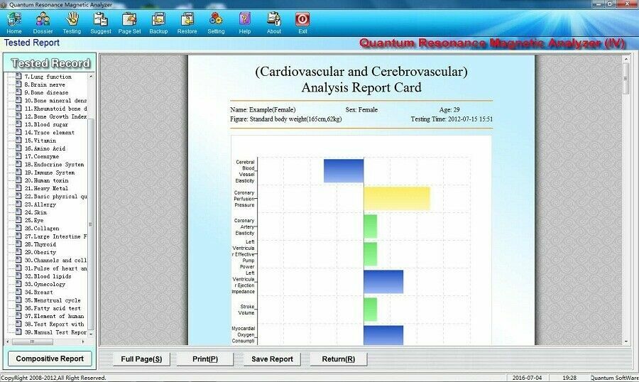 2026 Newest Version 4TH 52 Reports Quantum Magnetic Resonance Body Analyzer