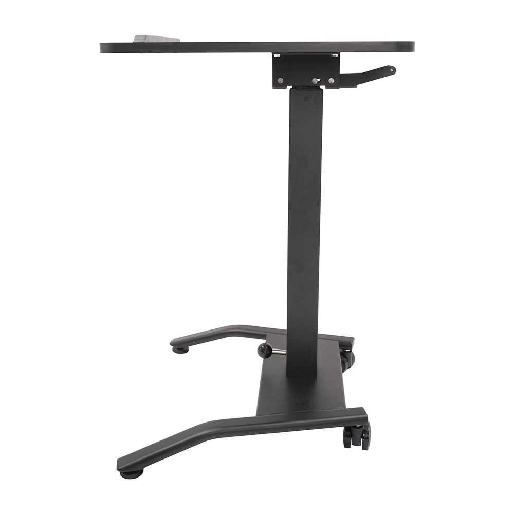 Adjustable 25.5?? Rolling Podium Desk Standing Lifting Computer Desk Black