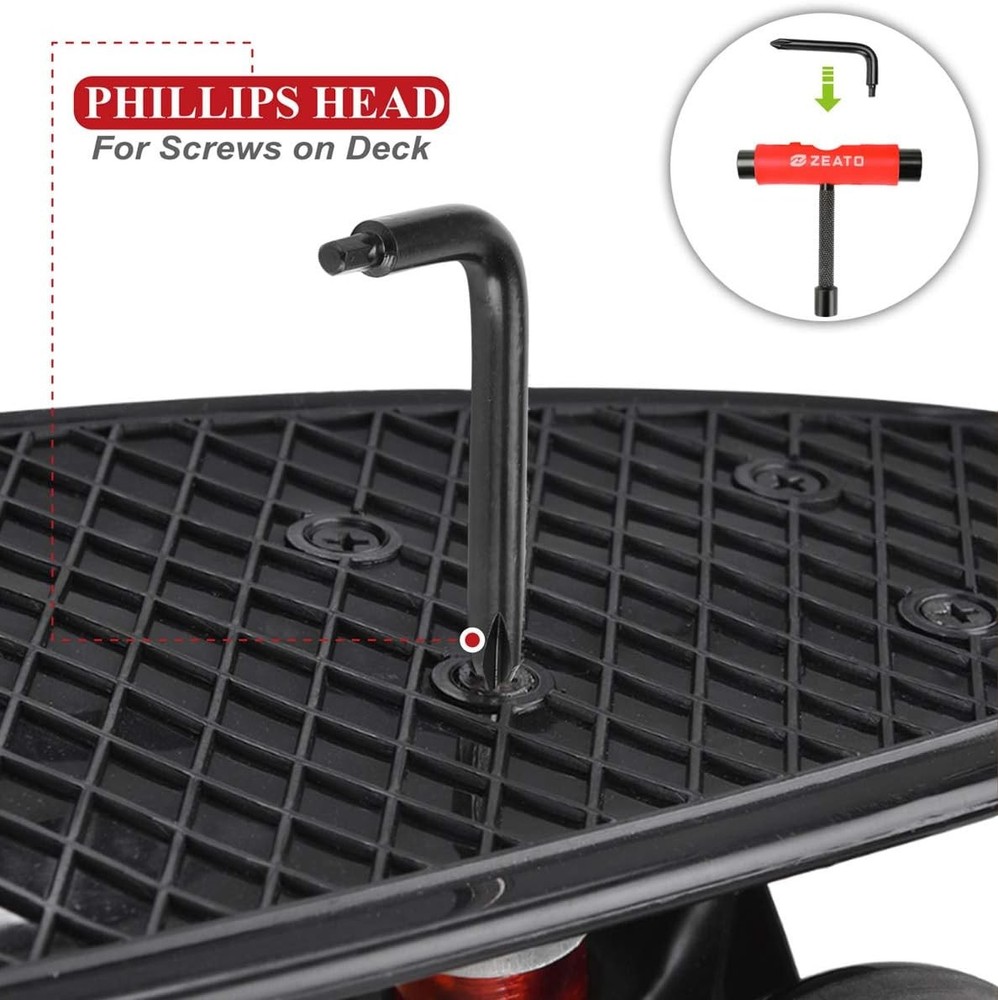 Skate Tool Multi Function T Tool Allen Key Phillips Screwdriver