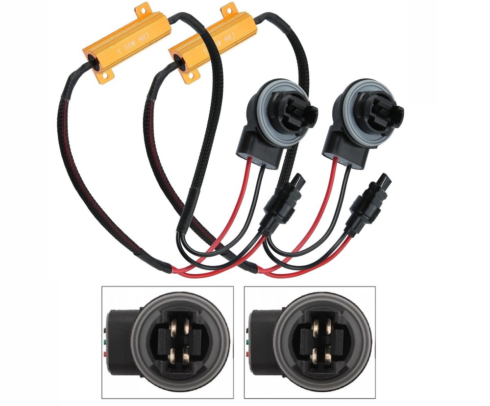 Wire LED Resistor Canceler Error Decoder 3157 S Harness Rear Turn Signal Plug