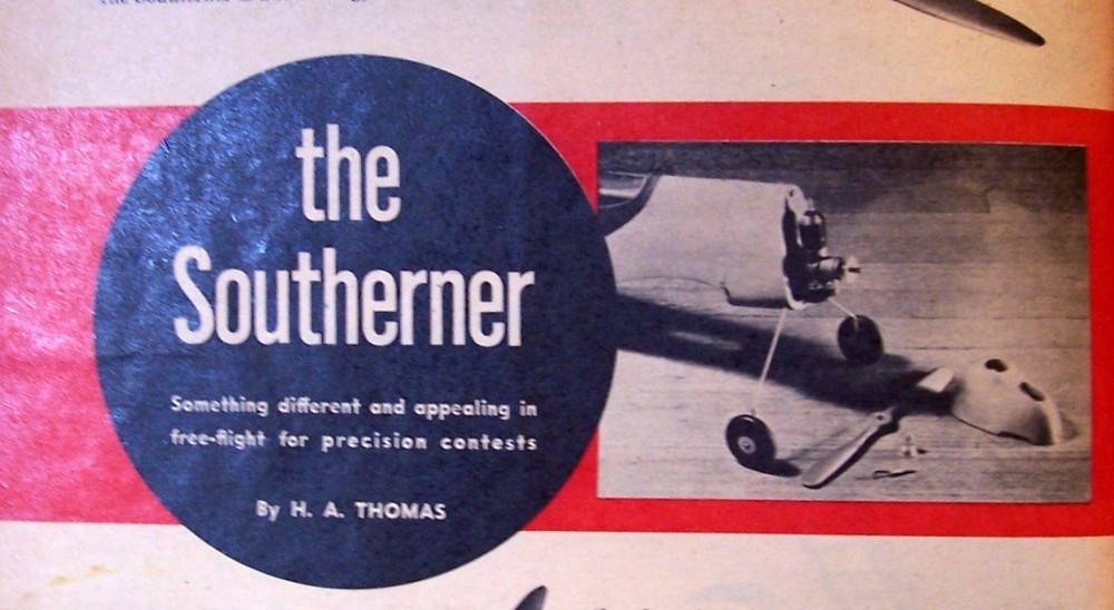 SOUTHERNER PLAN + CONSTRUCTION ARTICLE for OT FF 46" Low Wing Model Airplane