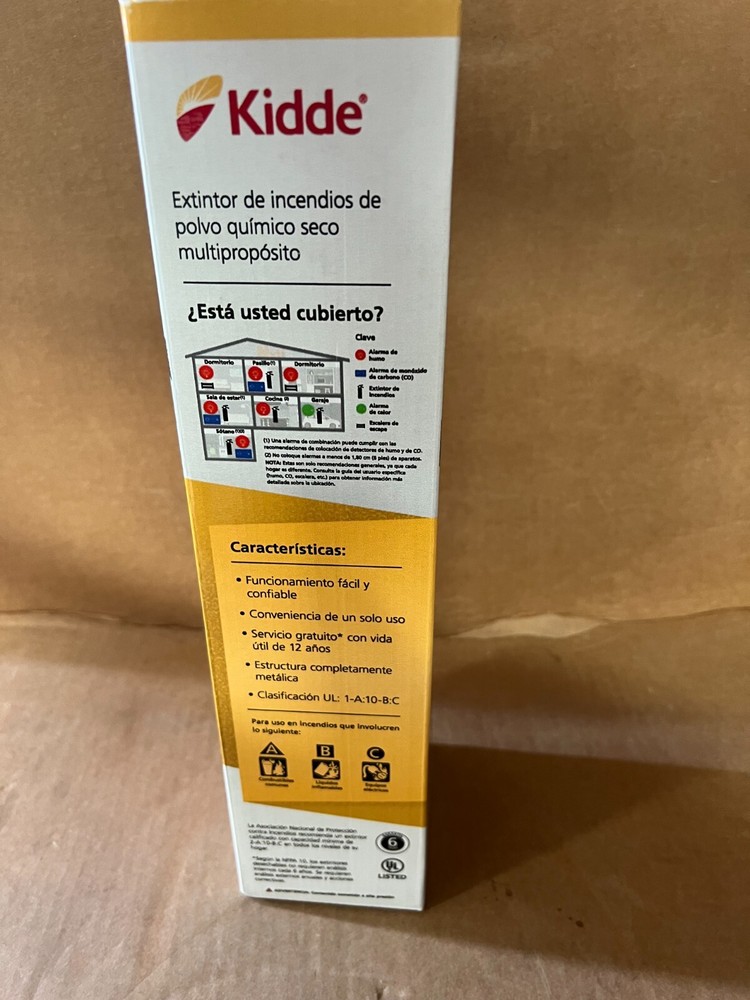 1 Kidde Home Fire Extinguishers FA110G, Multi-Purpose ABC Extinguishers