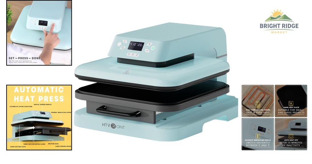 Heat Press 15x15 with Auto Release Feature, Fast Heating & Stable Temperature