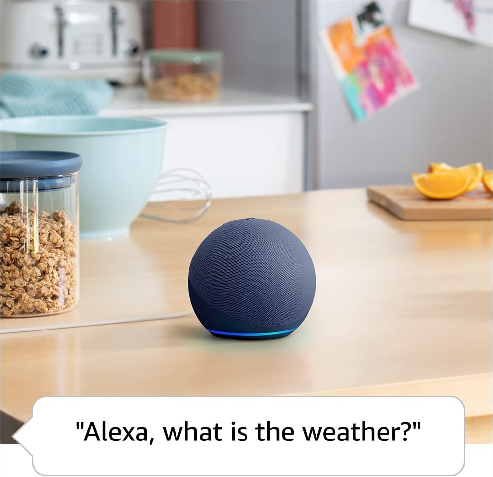 2-Pack Amazon Echo Dot (5th Gen, 2022 Release) (Glacier White) with accessories