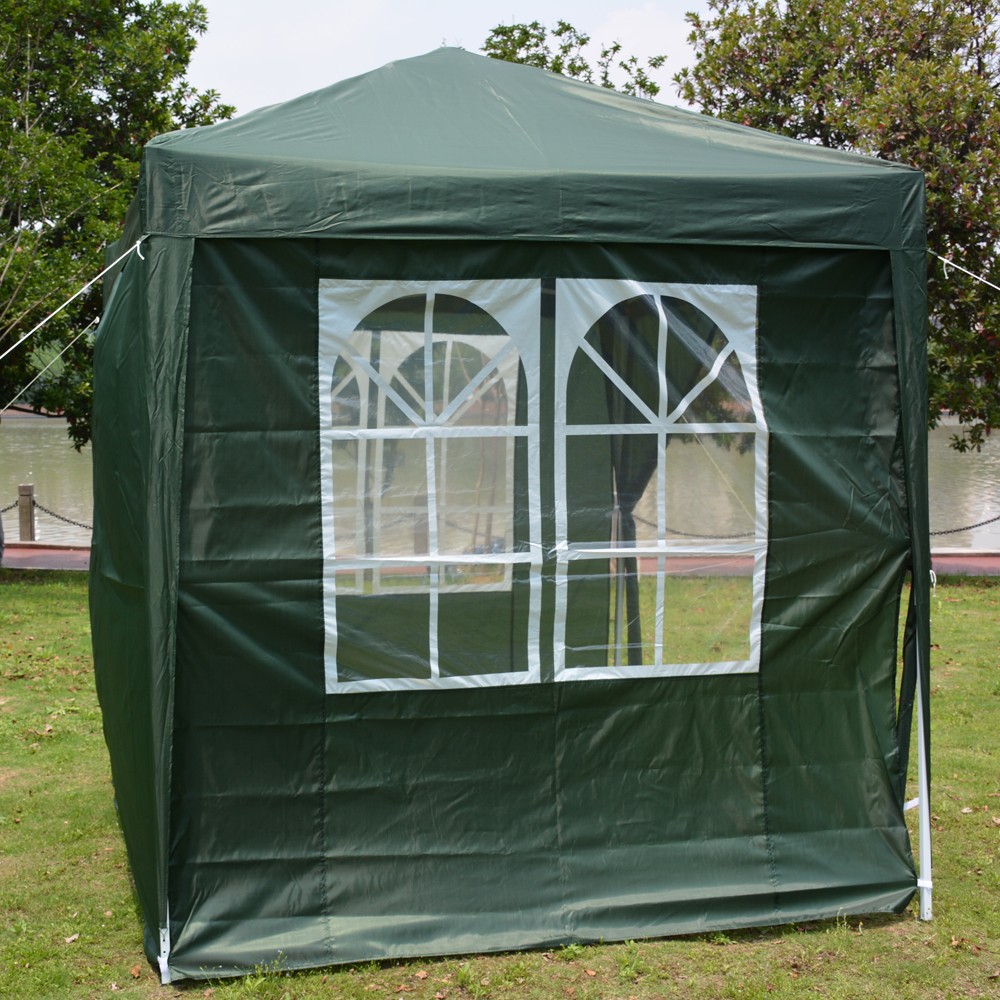 2 x 2m Two Doors&Two Windows Practical Waterproof Right-Angle Folding Tent Green