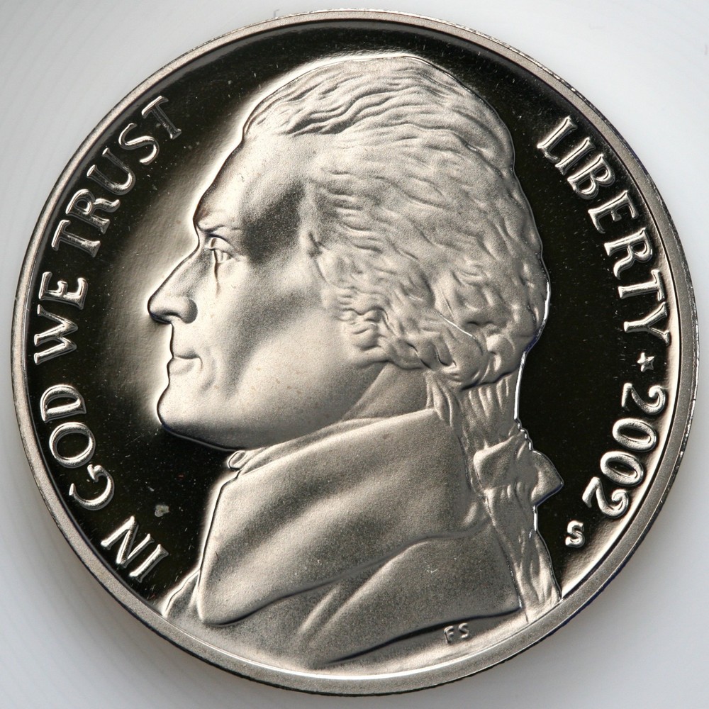 2002 S Gem DCam Proof Jefferson Nickel