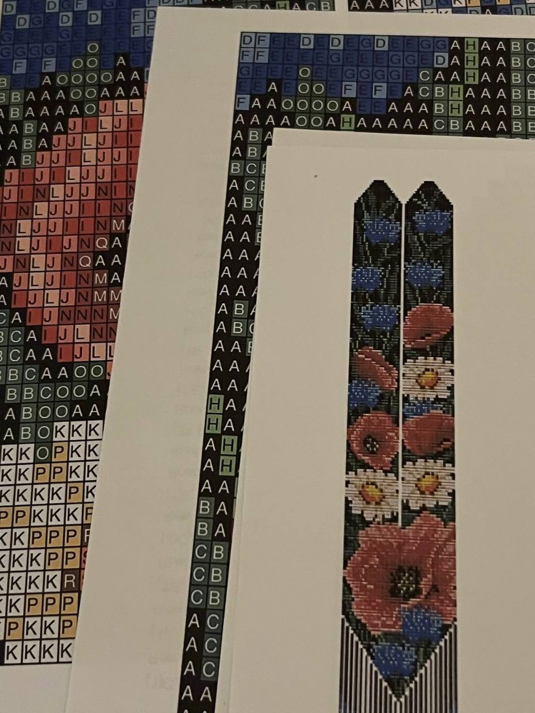 Kit for making a necklace gerdan. Beading Loom Pattern. #M15