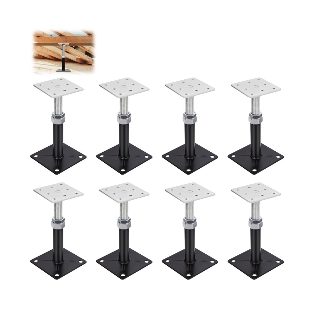 8 PCS Adjustable House Floor Jacks,RV Step stabilizer，Post Floor Joist Ja