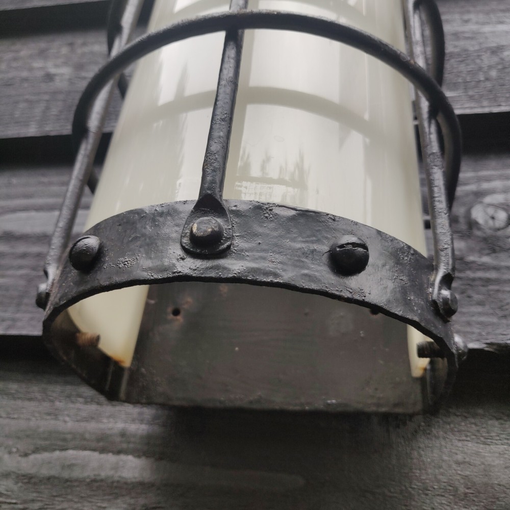 Bulkhead Wall Light Mid 20th Century Bulkhead Dungeon Wall Light Wrought Iron