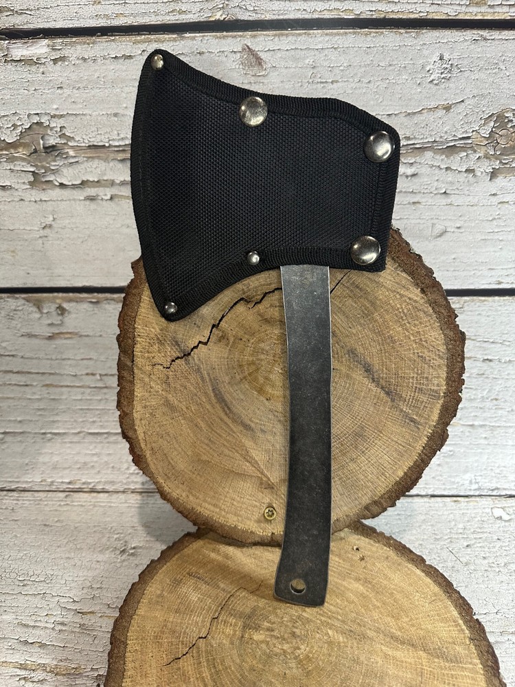 Master USA Stonewashed One Hand Throwing Axe 11" w/ Nylon Sheath