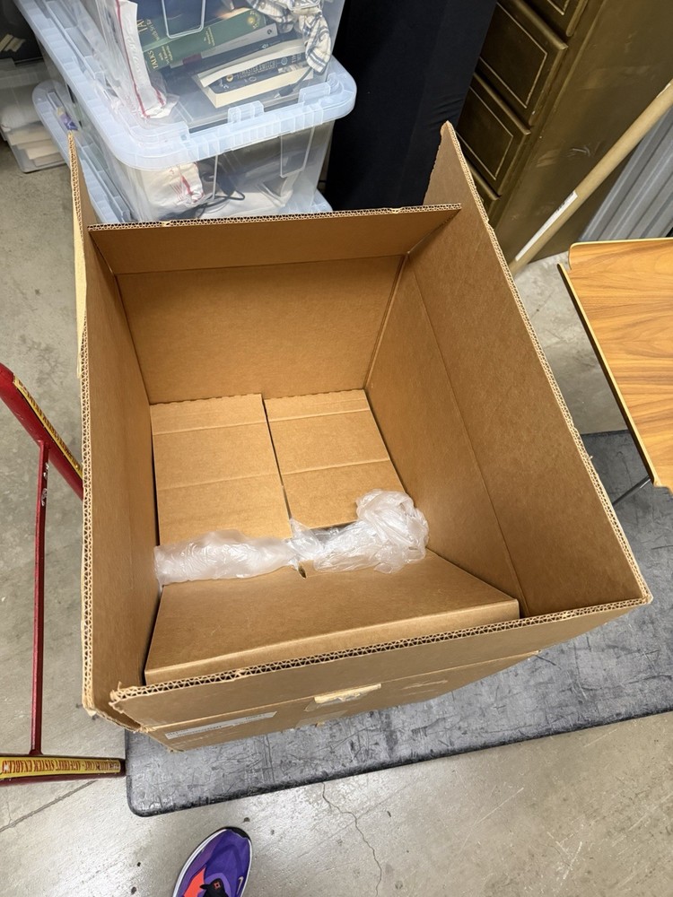 Authentic Herman Miller Walnut Adjustable Height Nelson Tray Table With Box