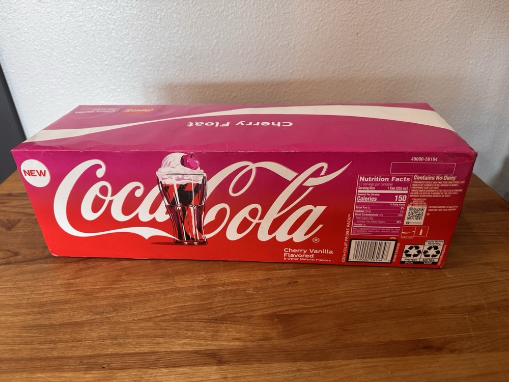 Coca-Cola CHERRY FLOAT 12 Pack 12oz Cans USA fridgepack Regular. New