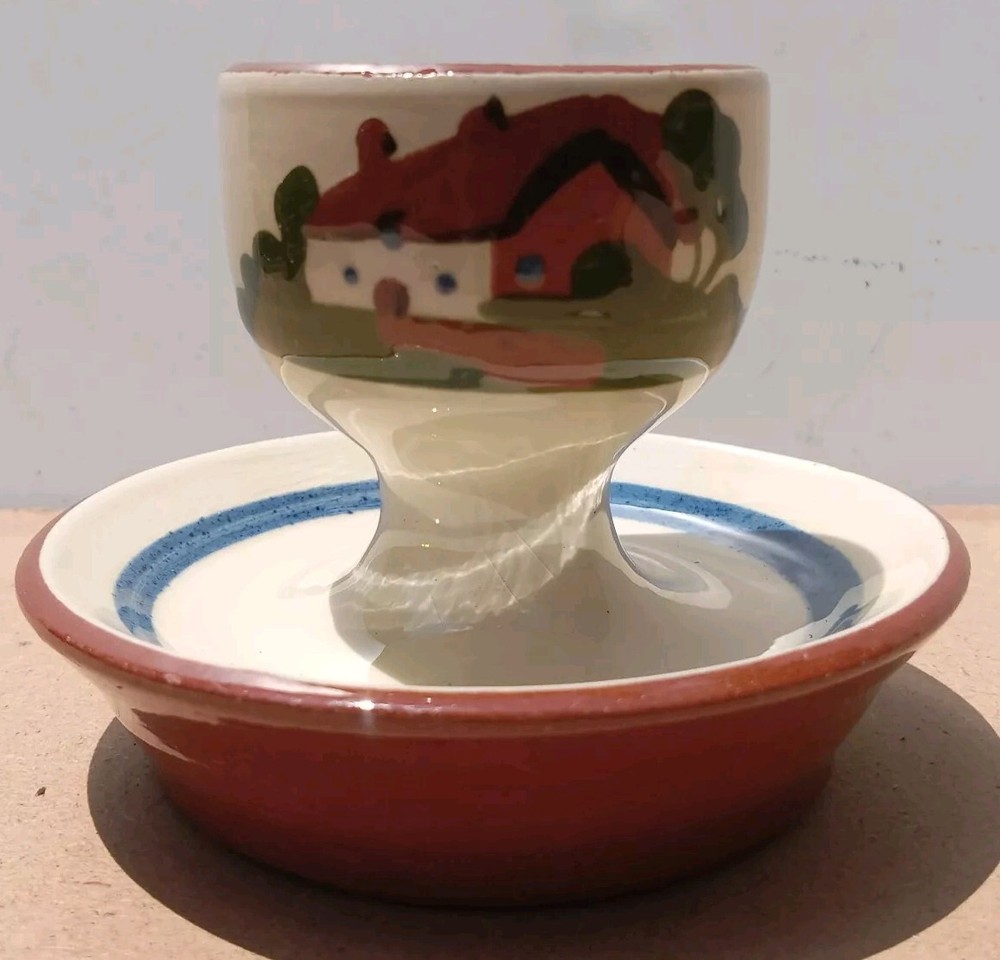 Vintage Torquay Pottery "New Land" Egg Cup