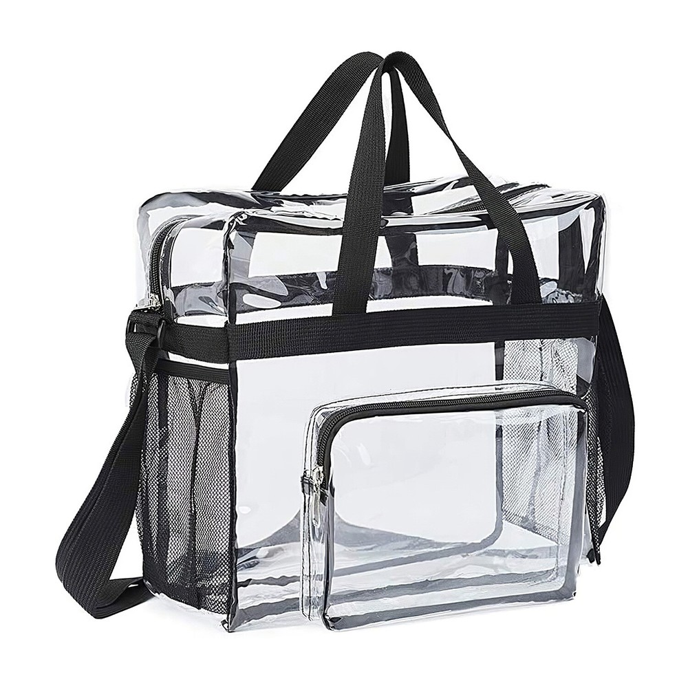 Stadium Approved Clear lunch Bag Front Storage Compartmen with Adjustable Strap