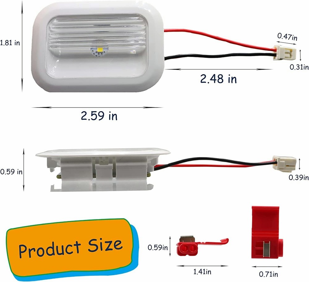 LED Light W10695459 Module Assembly w. maytag for Whirlpool Refrigerator