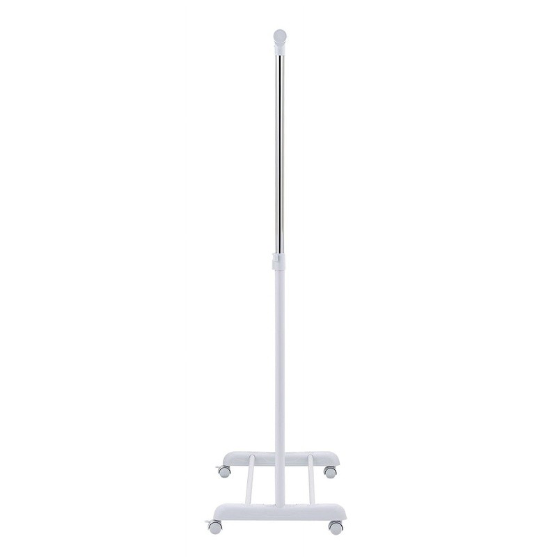 Adjustable Rolling Garment Rack Space-Saving Clothes Organizer Tool-Free Setup