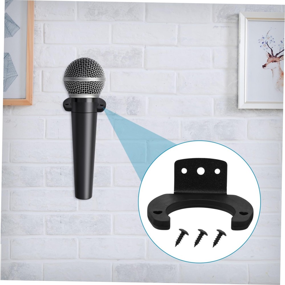 4pcs Microphone Holders Microphone Clip Hook Wall Mount Type Clamp