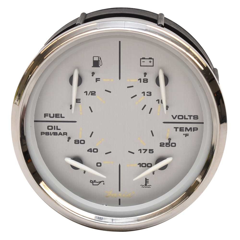 Faria Boat Multi-Function Gauge GFC021B | Oversized Kronos Fuel Volts 4 1/4 Inch