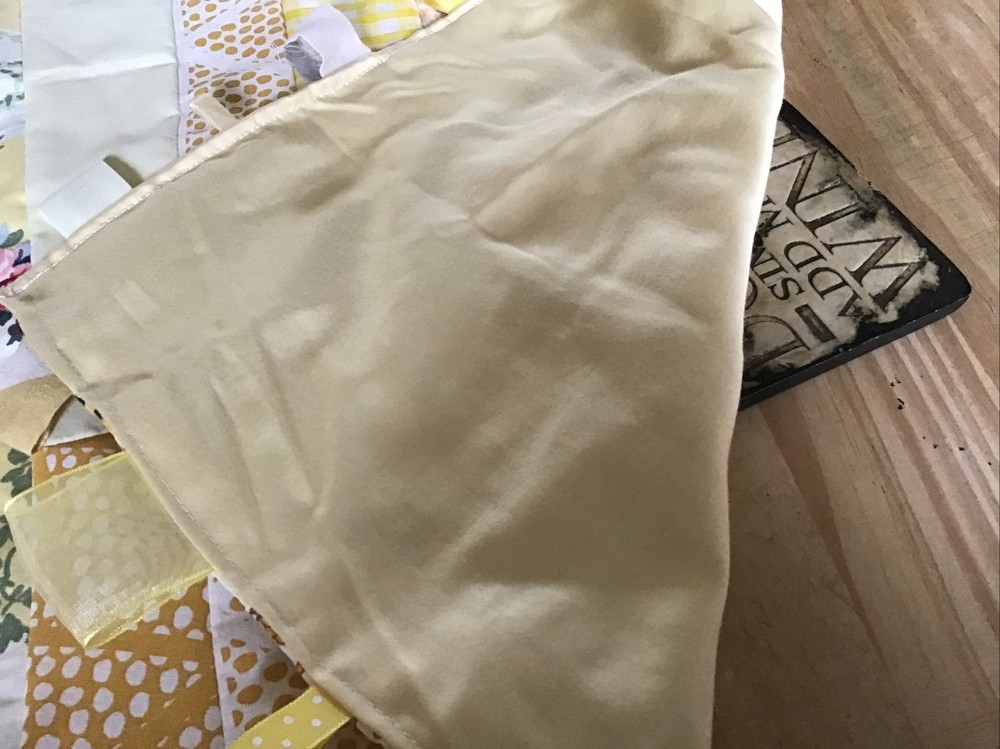 Large Handmade Blanket Taggie Blanket - Patchwork Yellows