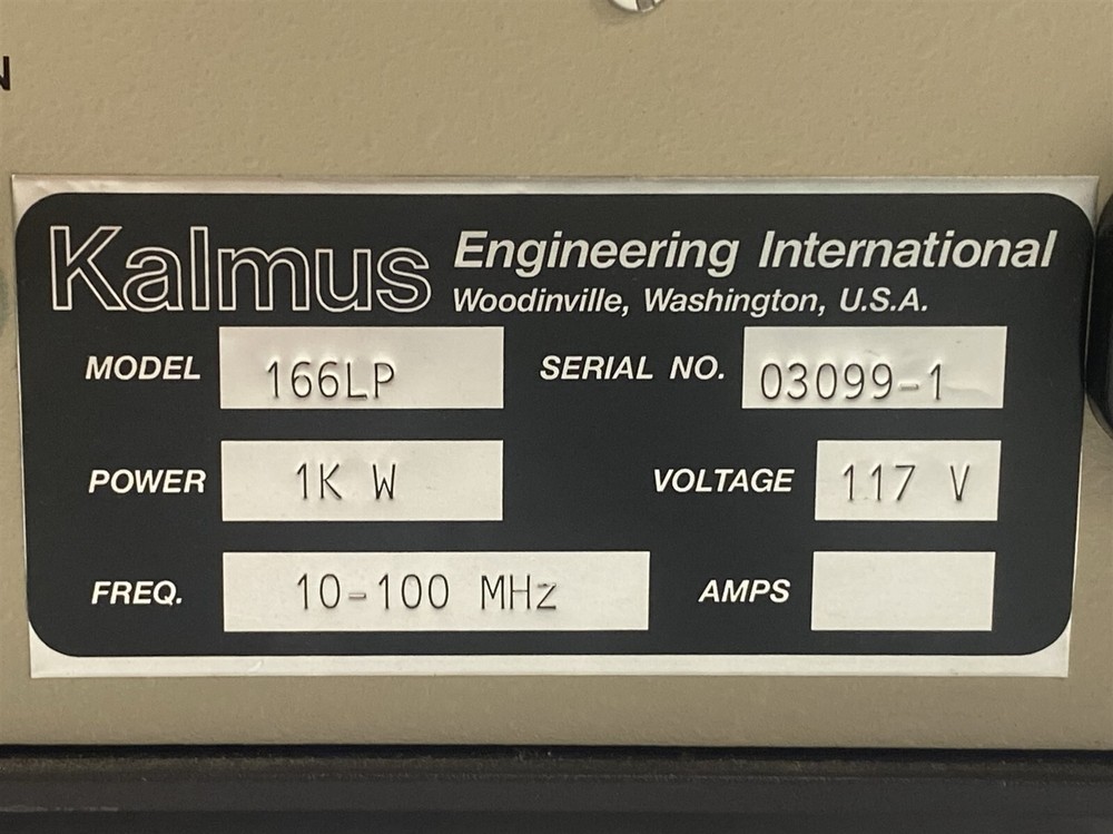 Kalmus Engineering Model 166LP Linear Pulse Amplifier 10-86MHz 1000Watts