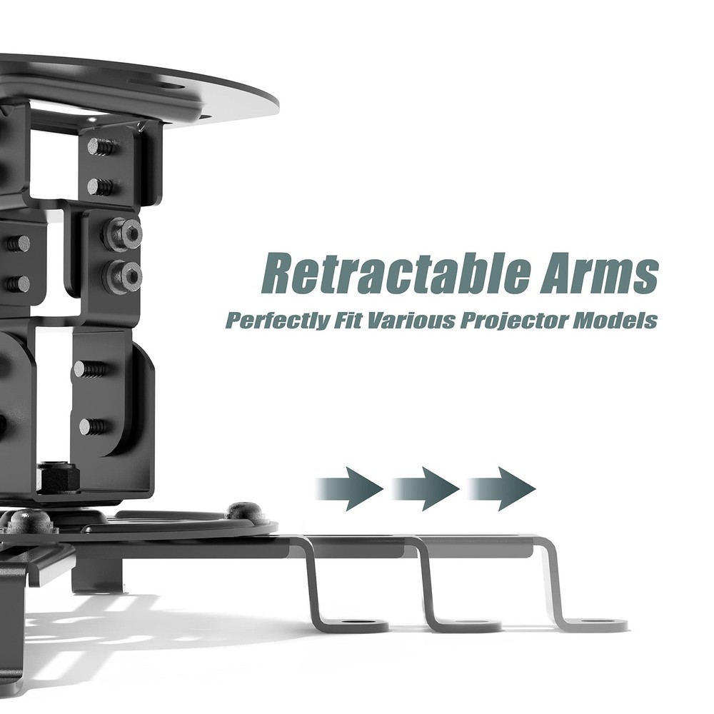 Projector Ceiling Mount Universal Low Profile Projector Mount with Retractabl...