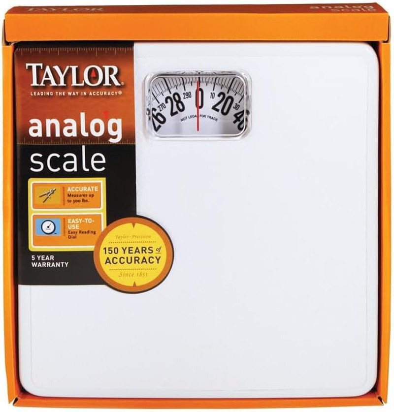 Precision Products White Square Mechanical Bath Scale