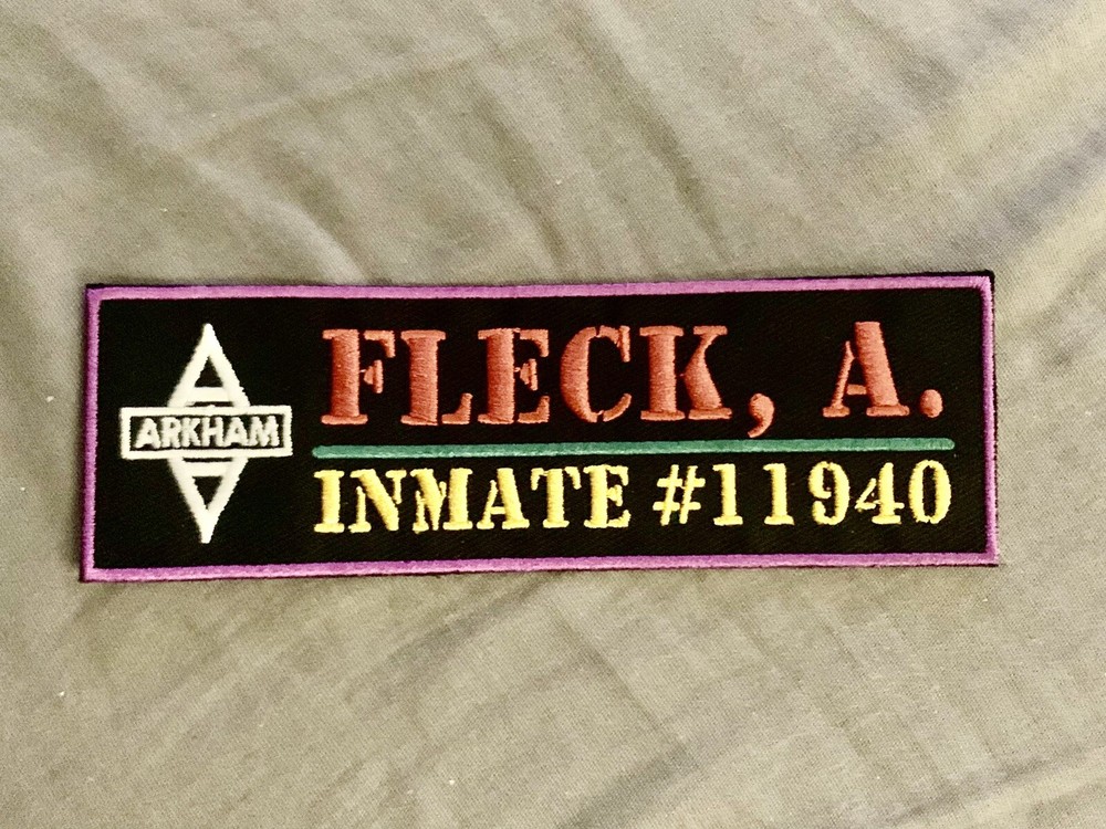 JOKER Arkham Asylum Inmate Number Embroidered Patch ARTHUR FLECK Batman DC NICE!