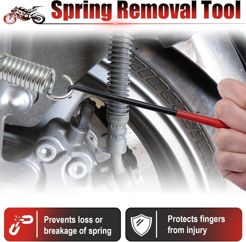 Lightweight and Durable Exhaust Spring Puller Tool - 2 PCS Motorcycle Accessory