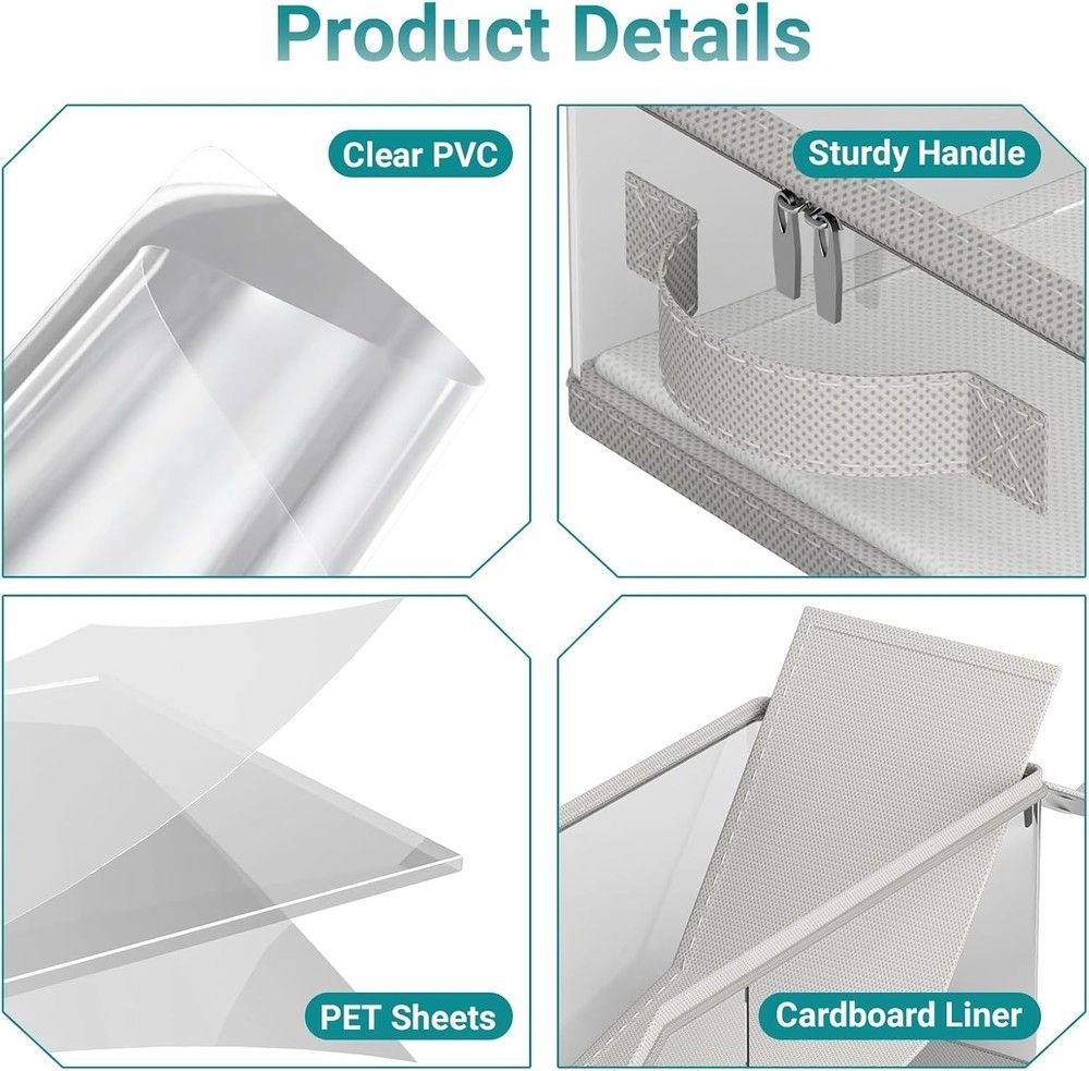 2PCS Stackable Hat Storage for Baseball Caps, Clear Hat Organizer for Closet Hol