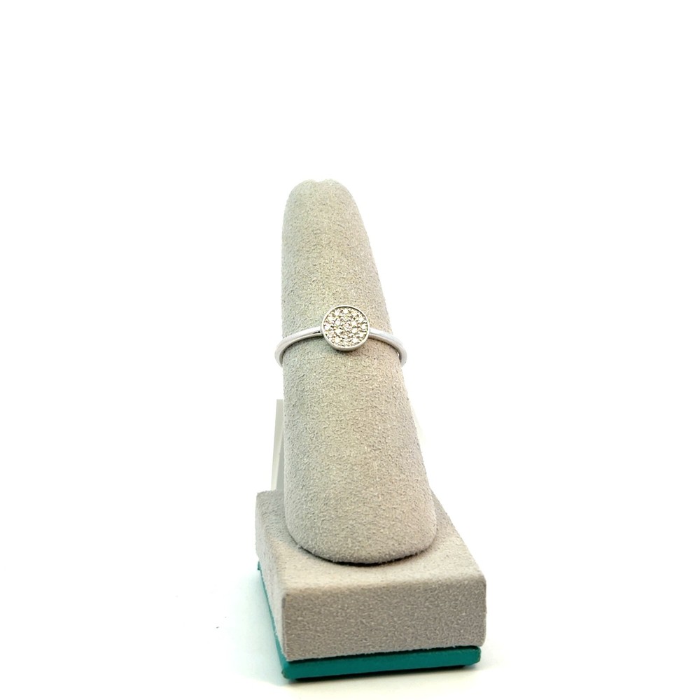 NIB EFFY sterling silver circle diamond ring size 7 $338 retail