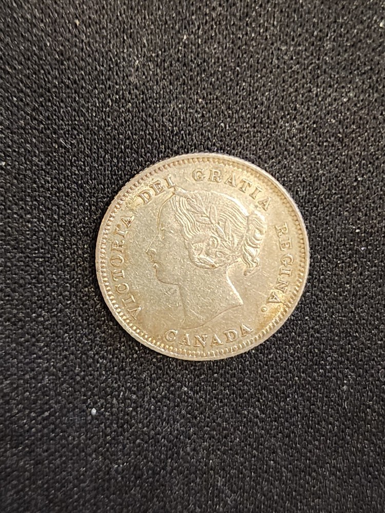 1900 Canada 5 Cents Oval 0 Silver Coin