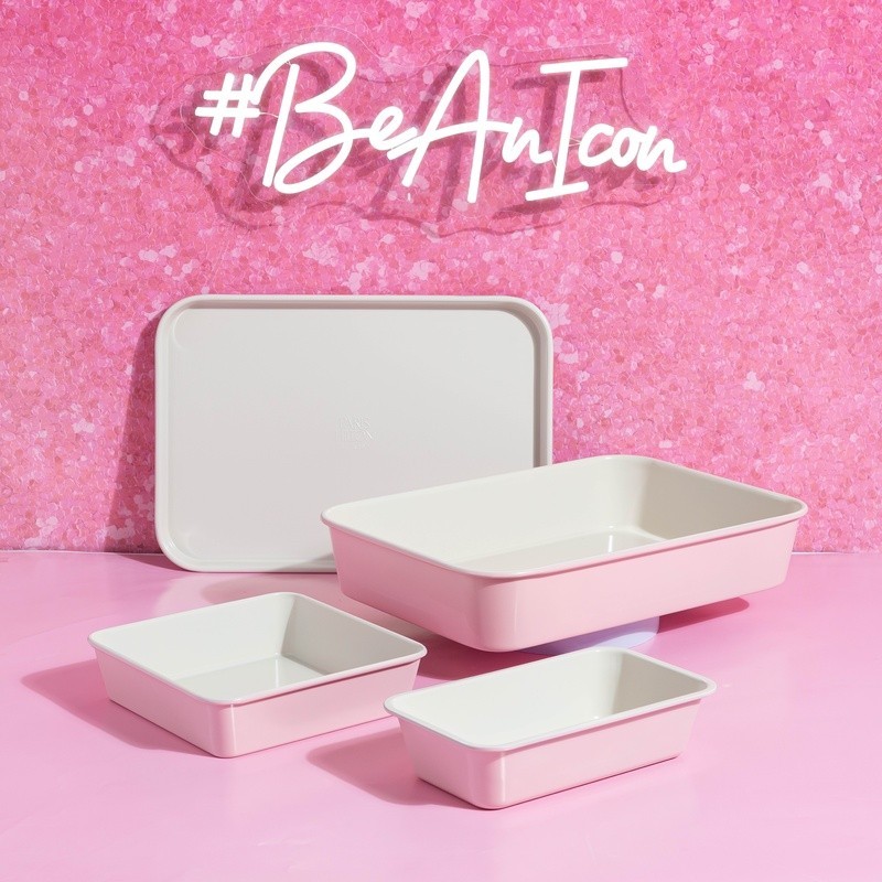 4 Piece Nonstick Bakeware Set Nesting Cookie Sheet Roasting Pan Cake Loaf Pan US