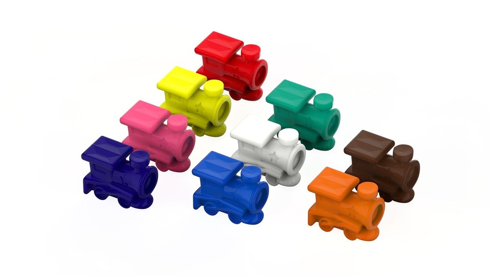 9PCS Mexican Train Dominoes Markers Assorted Colors Plastic Replacement Pieces