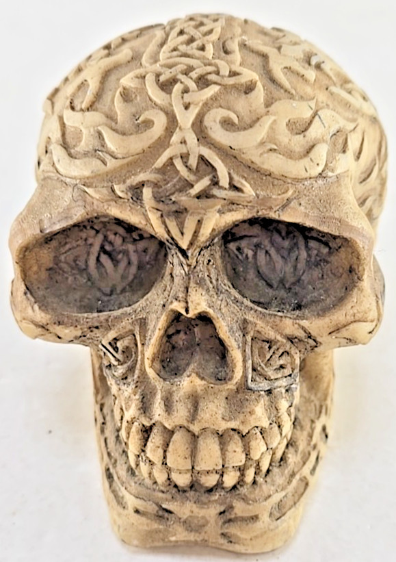 Resin Celtic Skull about 3"x3"
